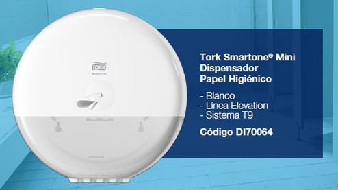 Dispensador de papel higiénico mini tork DI70064