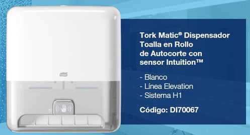 Dispensador toalla automático con sensor tork DI70067