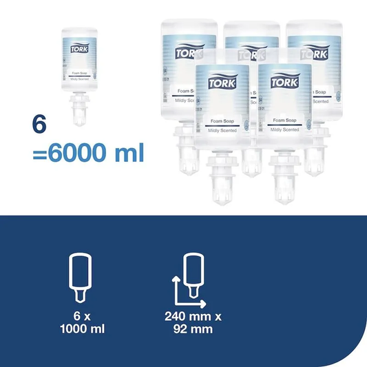 Jabón espuma premium Caja 6 Sachet X 1 Litro JA70006