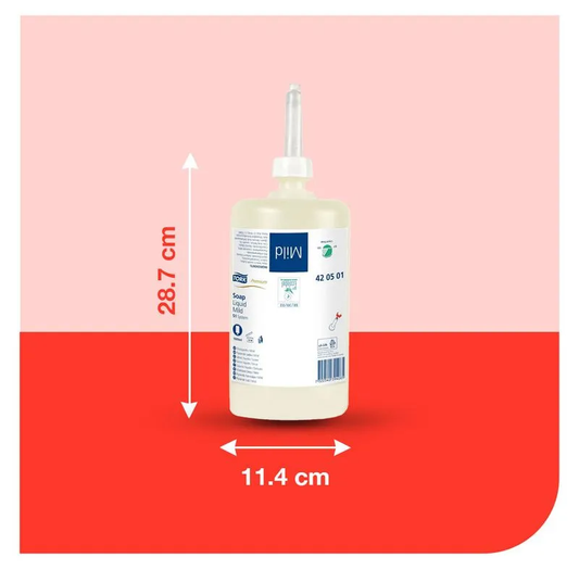 Jabón líquido Tork suave Caja 6 Sachet X 1 Litro JA70002