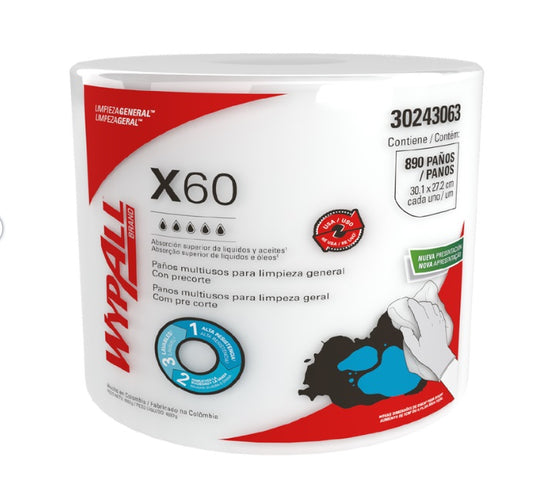 Paño Wypall X60 jumbo roll 1 ROLLO X 890 Paños 30243063