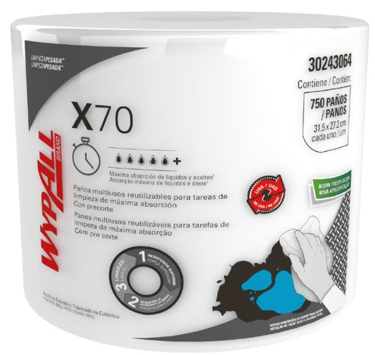Paño Wypall X70 1 ROLLO X 750 Paños jumbo roll 30243064