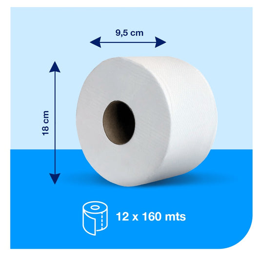 Papel higiénico Doble Hoja 12X160 MT Tork HI70004