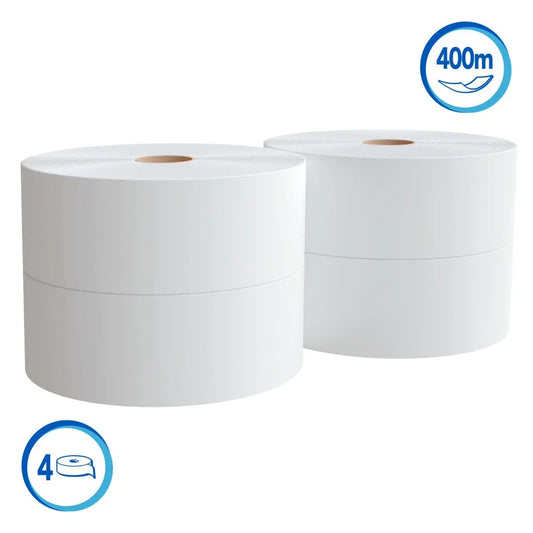 Papel higiénico pre cortado hoja simple 4 Rollos X 400m Scott 30223684