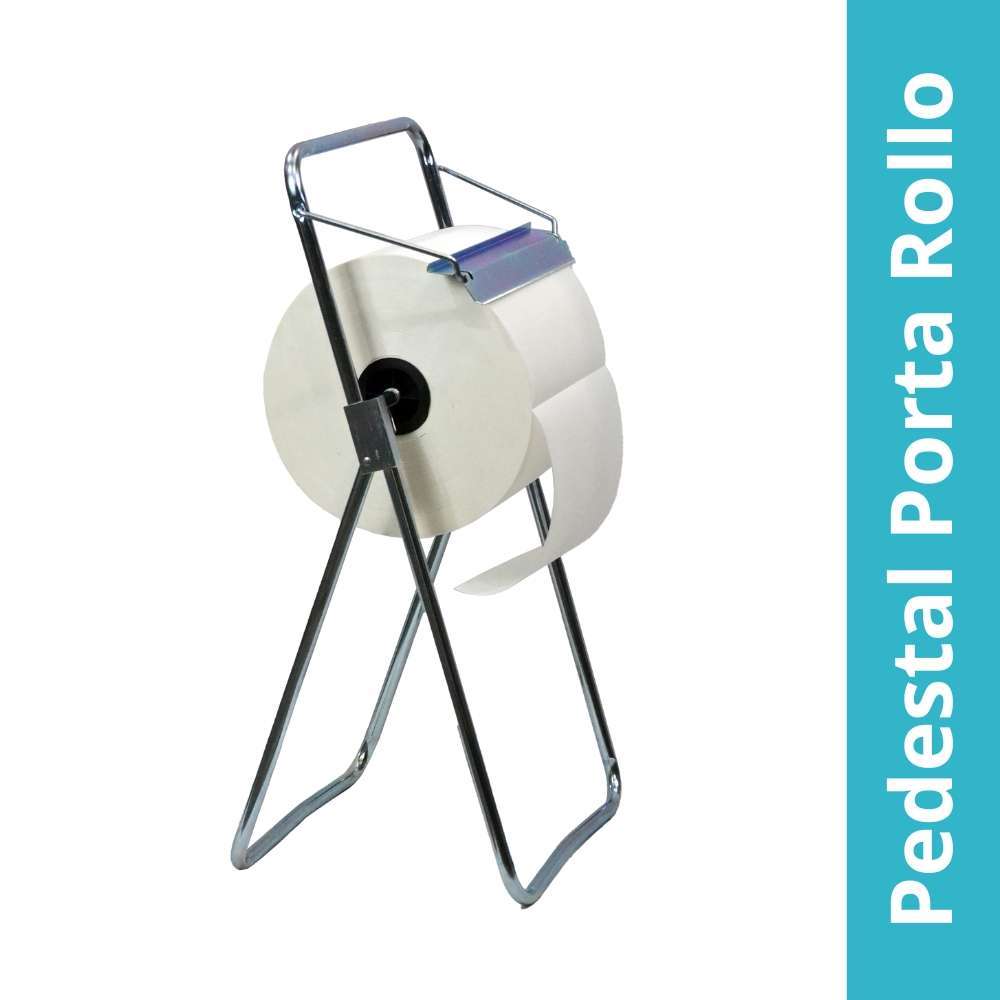 Pedestal Metalico Porta Rollos Para Paños Jumbo