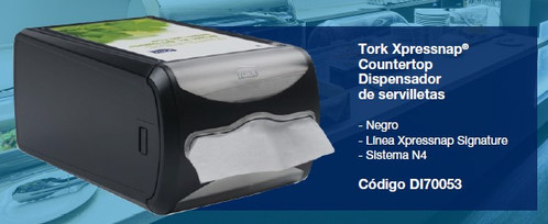 Servilletero Xpressnap® signature counter Negro tork DI70053