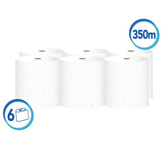 Toalla de papel 6 Rollos x 350 Metros jumbo alta capacidad Scott 30215880