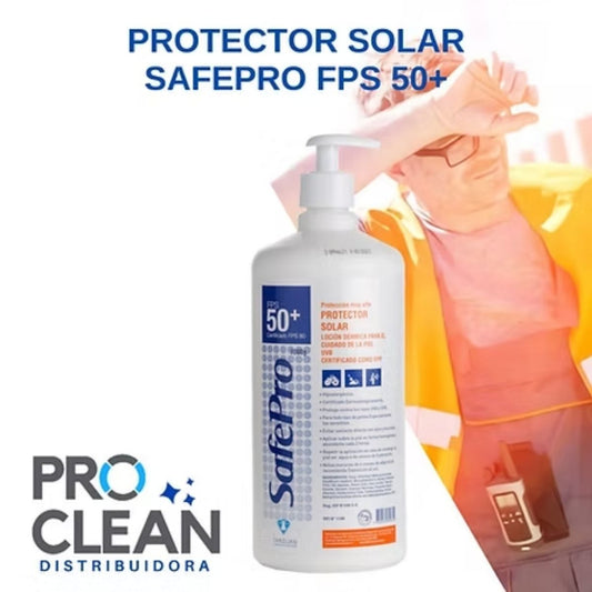 Protector Bloqueador Solar SafePro FPS 50+ 1 litro con tapa Dosificadora