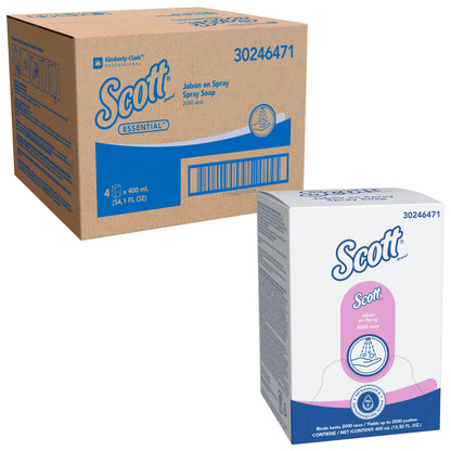 Jabón Liquido en Spray Scott Essential 400ml – Caja x4 Sachets