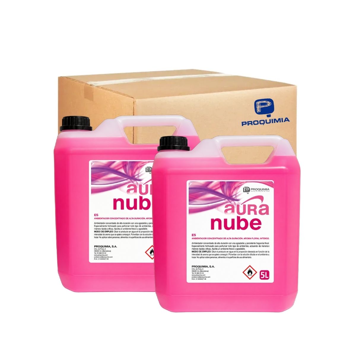DESODORANTE AURA NUBE Ambientador Caja 2X5 Litros Proquimia 1035303CL