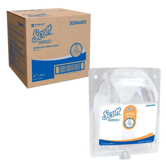 Alcohol spray Caja X 4 Sachet 400ml Scott 30246455