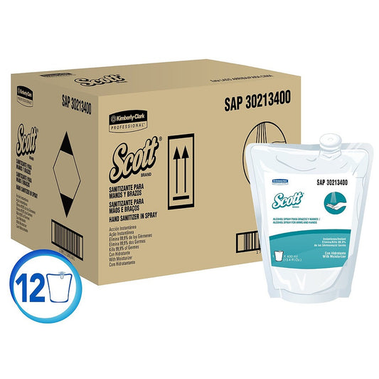 Alcohol spray Caja X 12 Sachet 400ml Scott 30213400