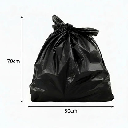 Bolsa de Basura Pequeña Negra 50x70 cm – Rollo 10 Unidades