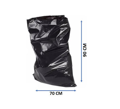 Bolsa de Basura Mediana Negra 70x90 cm – Rollo 10 Unidades
