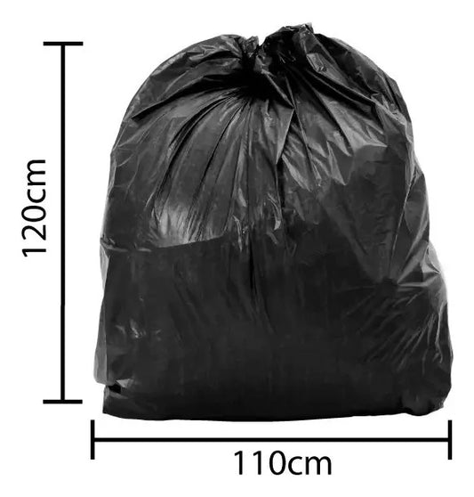 Bolsa de Basura Negra 110x120 Industrial – Paquete 10 Unidades