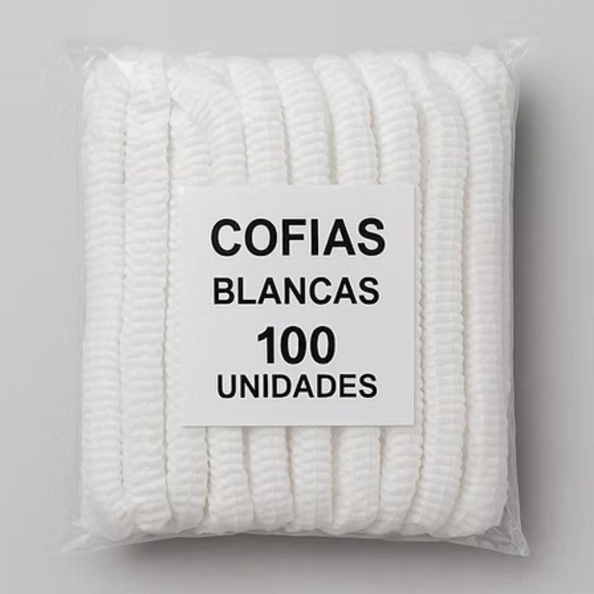 Cofias Tipo Clip Desechables Blancas 100 Unid