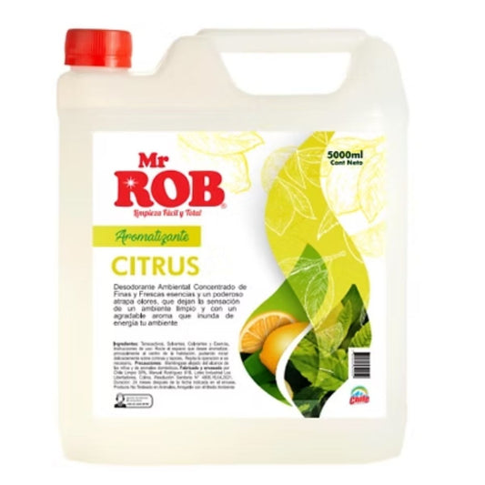 Desodorante aromatizante concentrado citrus bidón 5 litros mr rob 1100004