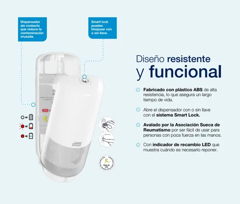 Dispensador de jabón en espuma con sensor automático tork DI70081