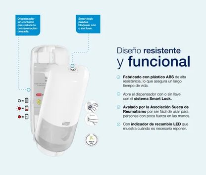Dispensador de jabón en espuma con sensor automático tork DI70081