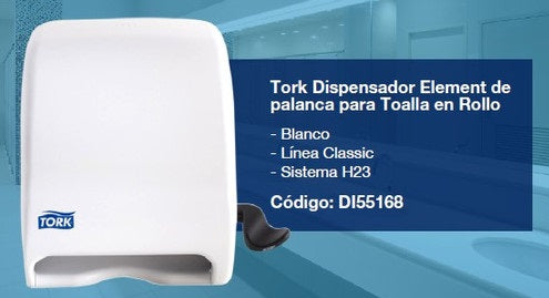 Dispensador de toalla en rollo de palanca tork DI55168