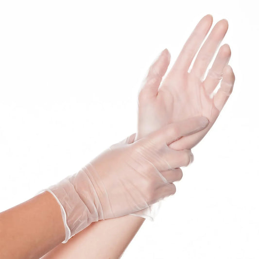 Guantes Vinilo Sin Polvo Talla L | Caja x 100