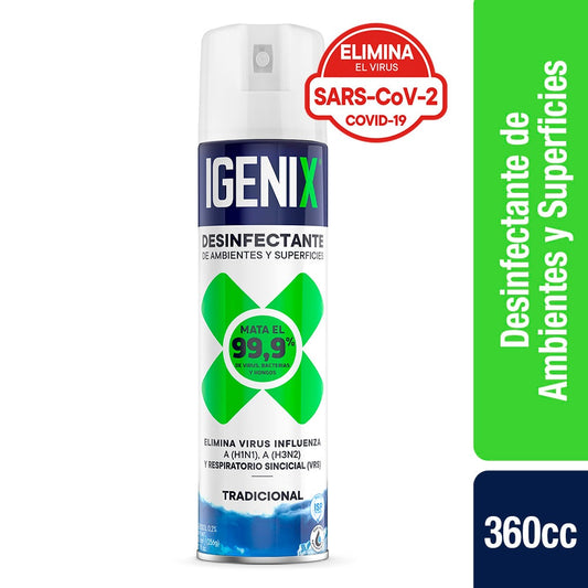 Desinfectante de ambiente aerosol 360cc Igenix