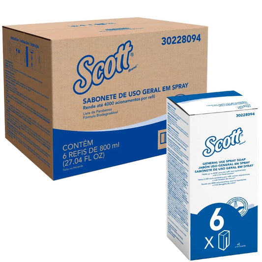 Jabón Spray Scott Caja X 6 Sachet 800 ml  30228094