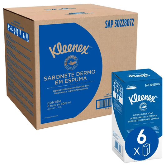 Jabón en espuma Kleenex Caja X 6 Sachet de 800 ml 30228072