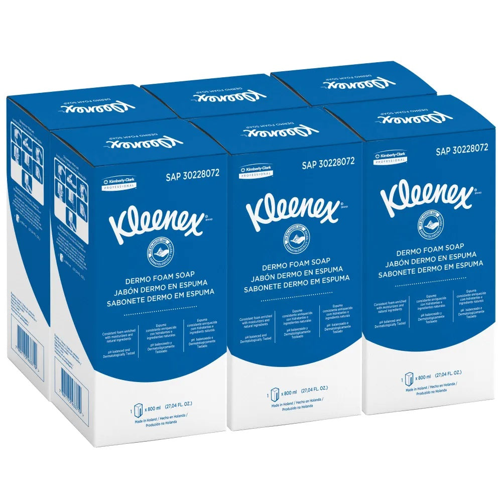 Jabón en espuma Kleenex Caja X 6 Sachet de 800 ml 30228072