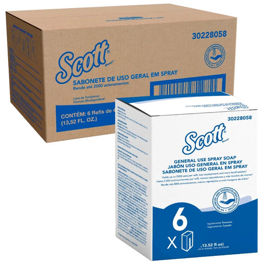 Jabón en spray Caja X 6 Sachet 400ml Scott 30228058