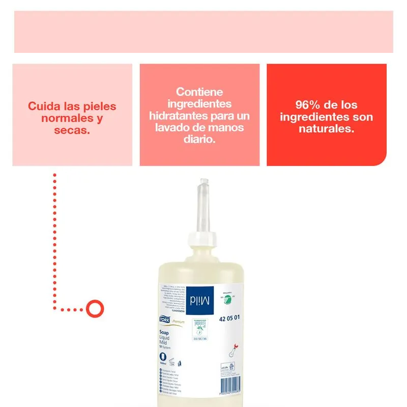 Jabón Líquido Suave Tork 1 Sachet x 1 Litro | JA70002 | PROCLEAN