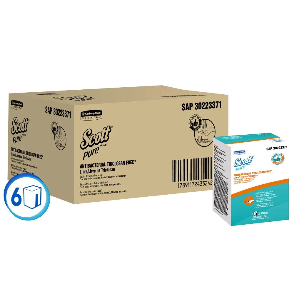 Jabón spray antibacterial 6 Und X 400ml Scott 30223371