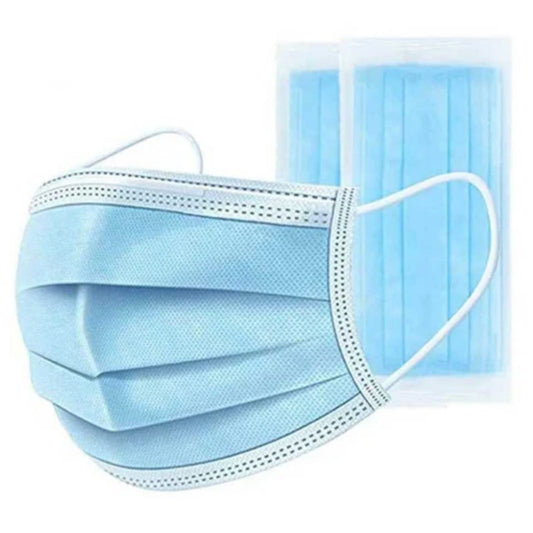 Mascarilla de 3 pliegues azul Caja X 50Und