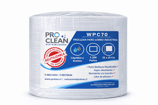 Paño Proclean Limpieza Industrial 1  ROLLO X 1.200 Paños WPC70