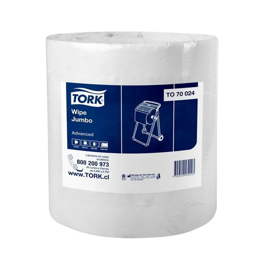 Paño / Toalla wipe jumbo doble hoja 1 Rollo X525 MT Tork TO70024