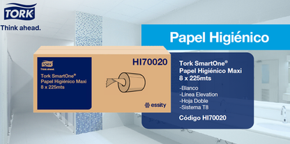 Papel higiénico Universal 8X225 MT Tork - HI70020