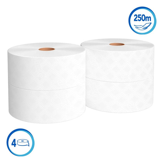 Papel higiénico pre cortado doble hoja  con aroma 4 rollos X 250m Scott 30245194