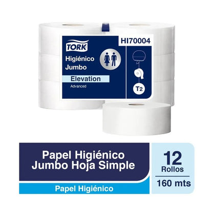 Papel higiénico Doble Hoja  12X160 MT Tork HI70004