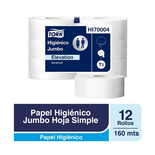 Papel higiénico Doble Hoja  12X160 MT Tork HI70004