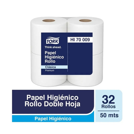 Papel higiénico Tork 8 Packs de 4 Rollos x 50 mt - HI70019