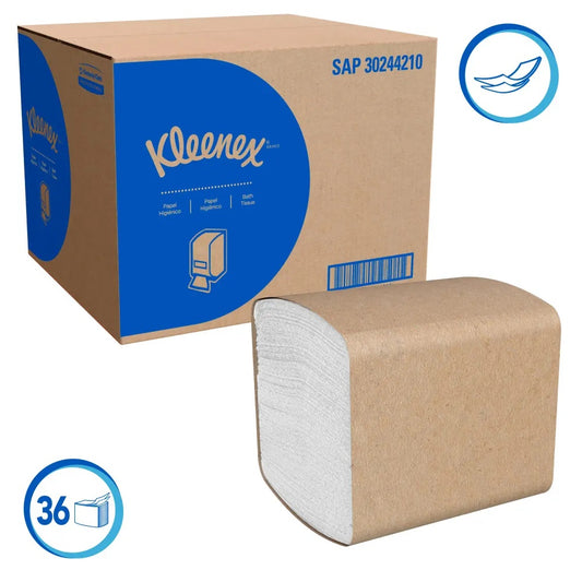 Papel higiénico interfoliado doble hoja 36 Packs x 250 Hojas Kleenex 30244210