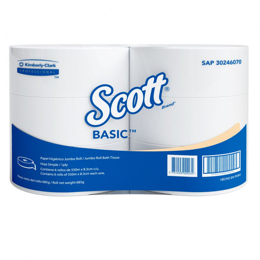 Papel higiénico jumbo Scott 6 Rollos x 550 Metros - 30227915