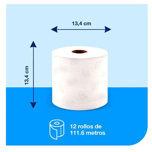Papel higiénico mini smartone doble hoja 12X111,6 MT Tork HI70010 - 472193
