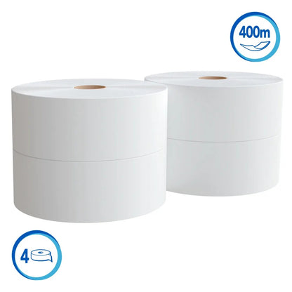 Papel higiénico pre cortado hoja simple 4 Rollos X 400m Scott 30223684