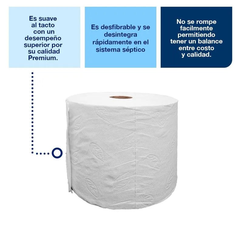 Papel higiénico premium 48 rollos doble hoja Tork HI70018