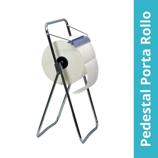 Pedestal Metalico Porta Rollos Para Paños Jumbo