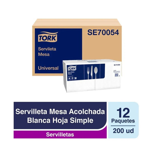 Servilleta mesa acolchada 12 PACKS X 200 Hojas Tork SE70054