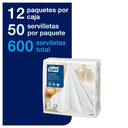 Servilleta premium blanca 12Packs X 50 Tork SE70035