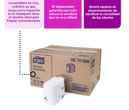 Servilleta interfoliada Hoja Simple 24X250 Hojas Tork SE70008