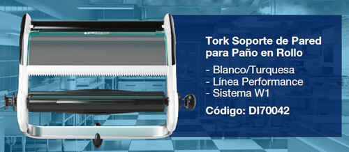 Soporte de pared para paño en rollo tork DI70042